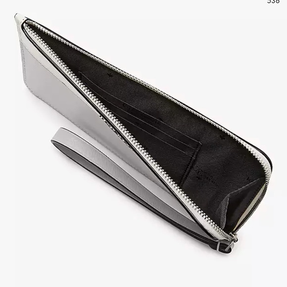 Kate Spade Lucy Medium L-Zip Wristlet 
COLOR: Platinum Grey Multi 
NWT - Picture 2 of 16